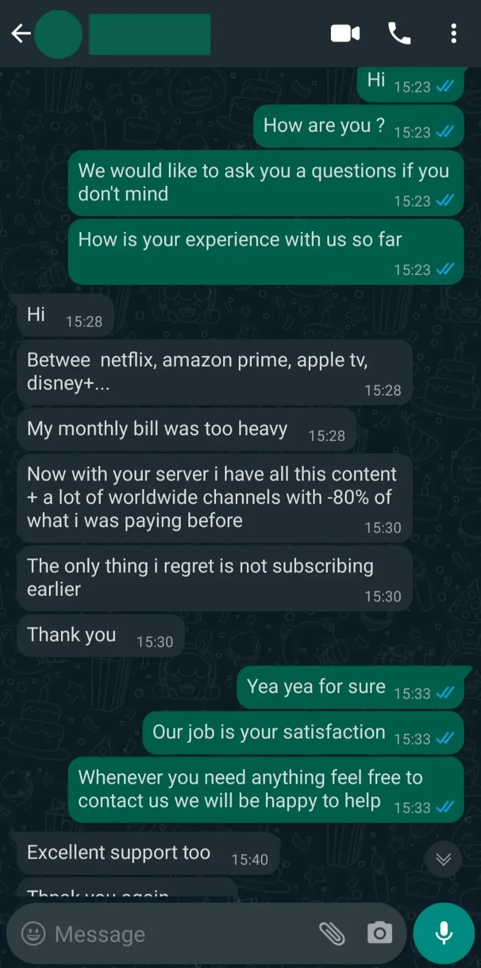 WhatsApp review — Saved 80% vs Netflix, Prime, Apple TV, Disney+
